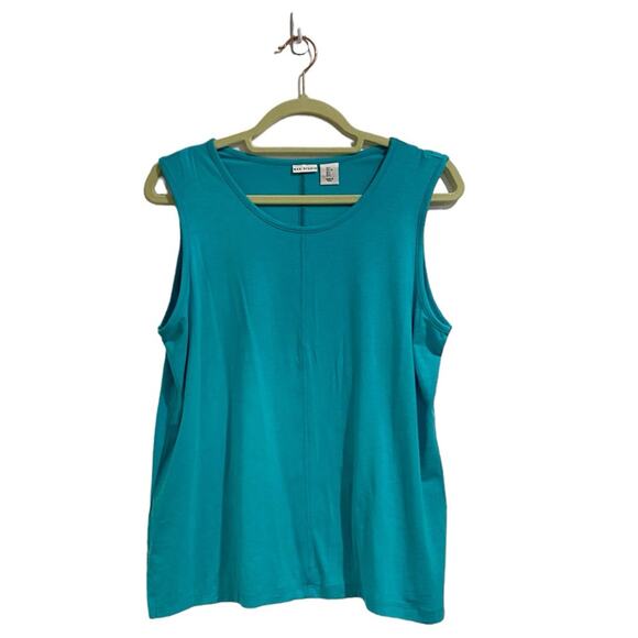 Max Studio Teal Muscle Tank Sz L - Picture 2 of 11